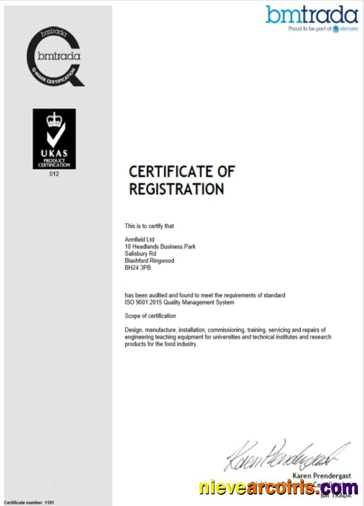 Professional UK BMTrada Certificate Of Company Registration Word And PDF Template
