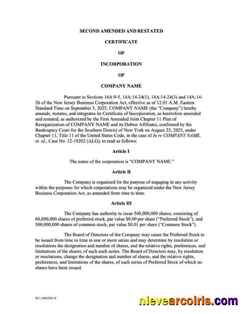 Editable USA New Jersey Certificate Of Incorporation Word And PDF Template