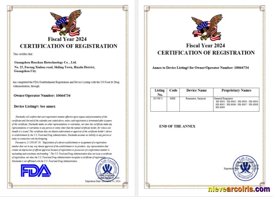 Realistic USA Certificate Of Registration Word And PDF Template