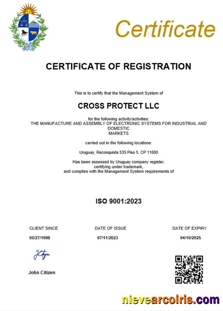 Professional Uruguay Business Registration Certificate Word And PDF Template