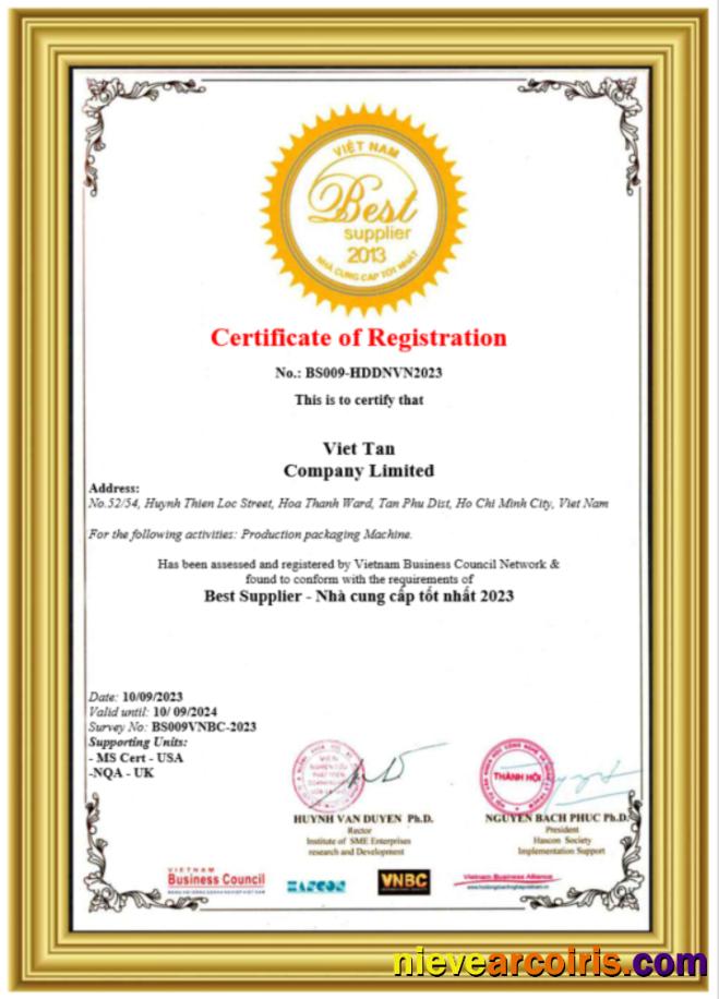 Realistic Vietnam Certificate Of Registration Word And PDF Template