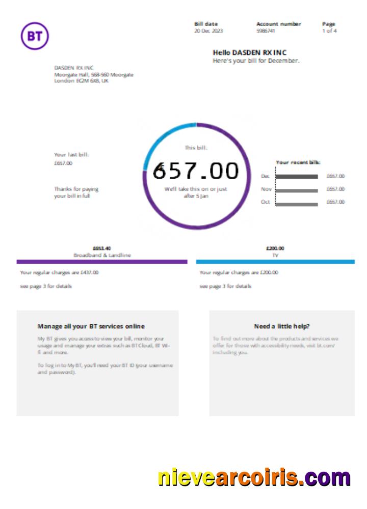 BT Telecommunications Utility Business Bill, SCR Preview