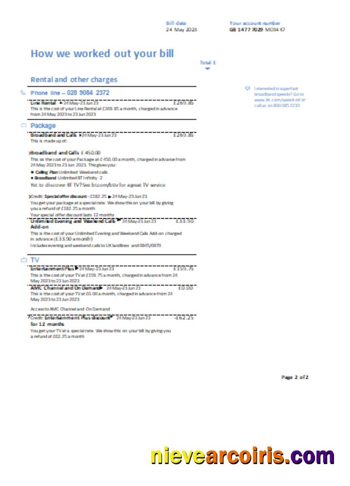 BT Utility Business Bill, Page 2 SCR Preview