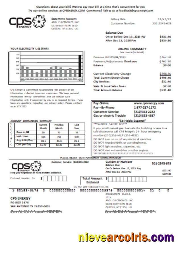 CPS Energy Utility Business Bill, SCR Photolook