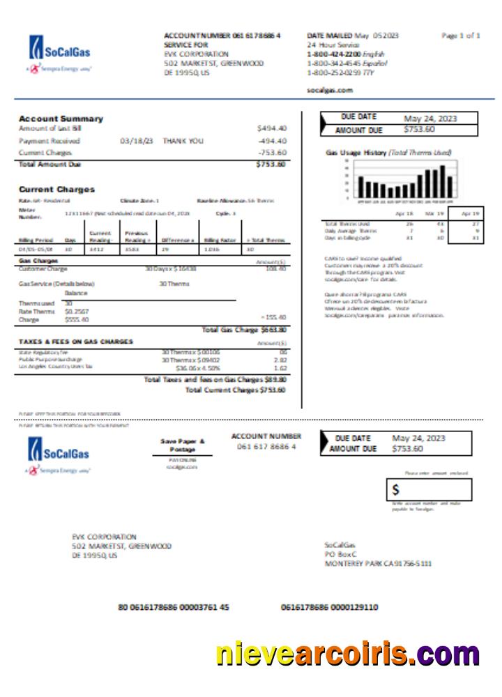 California SoCal Gas Utility Business Bill, SCR Preview