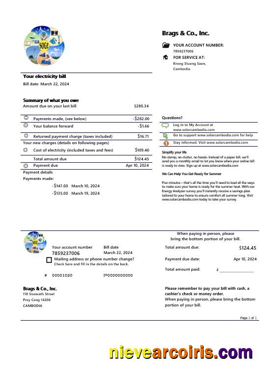 Editable Cambodia Solar Green Energy Cambodia Co Business Utility Bill Template (2).doc