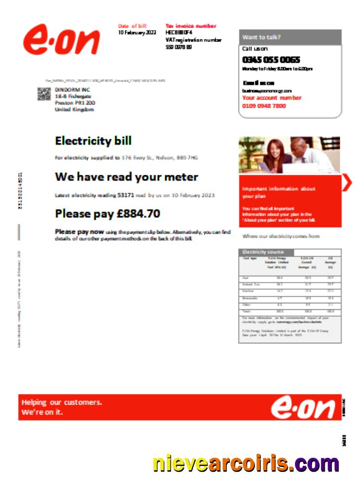 E.ON UK Utility Business Bill, SCR Photolook