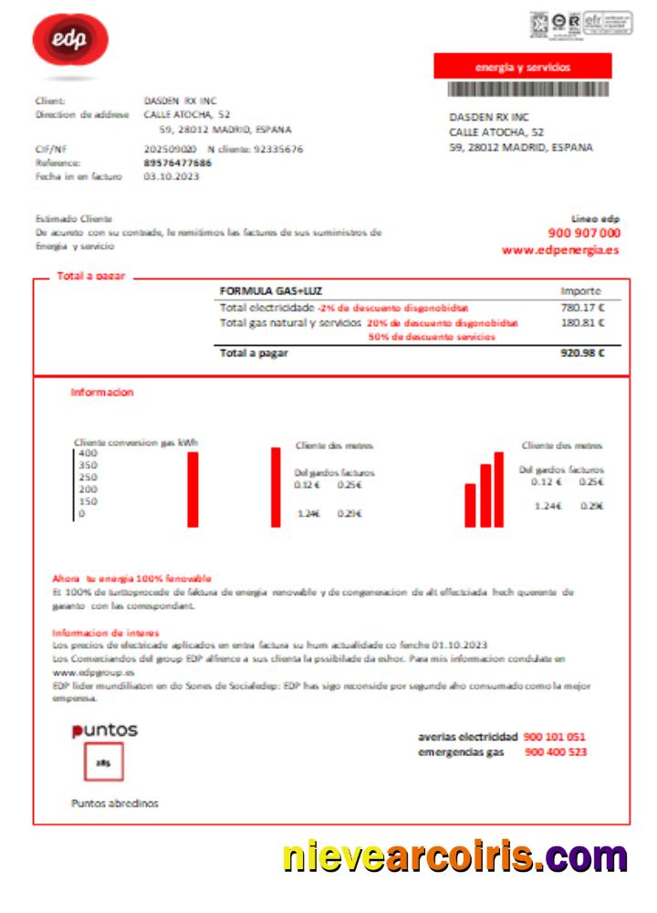 EDP Spain Energia Utility Business Bill, SCR Preview