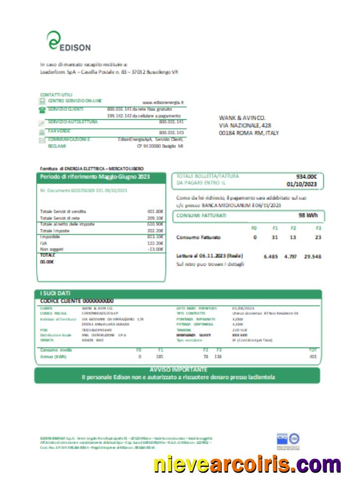 Edison Utility Business Bill SCR Preview
