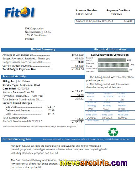 Fitol Gas Utility Business Bill, SCR Photolook