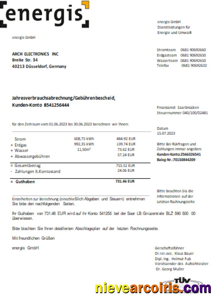 Germany Energis Utility Business Bill, SCR Preview