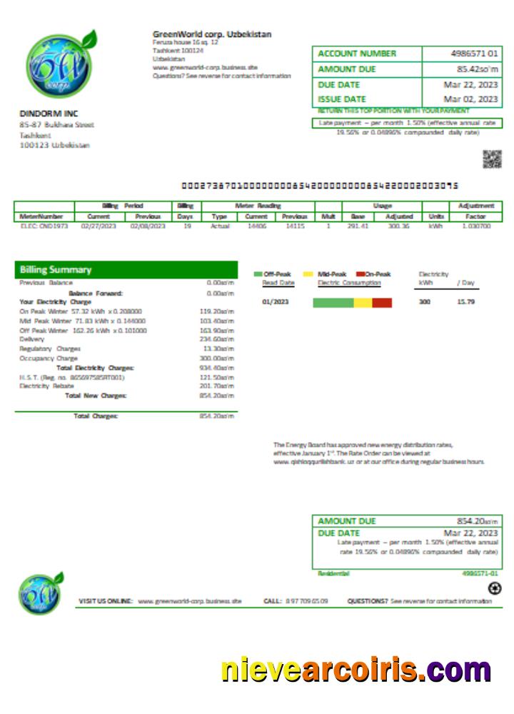 GreenWorld Utility Business Bill, SCR Preview
