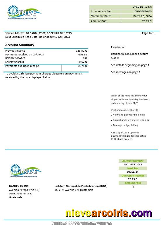 Editable Hong Kong CLP Power Hong Kong Limited Business Utility Bill Template In Word And PDF Formats
