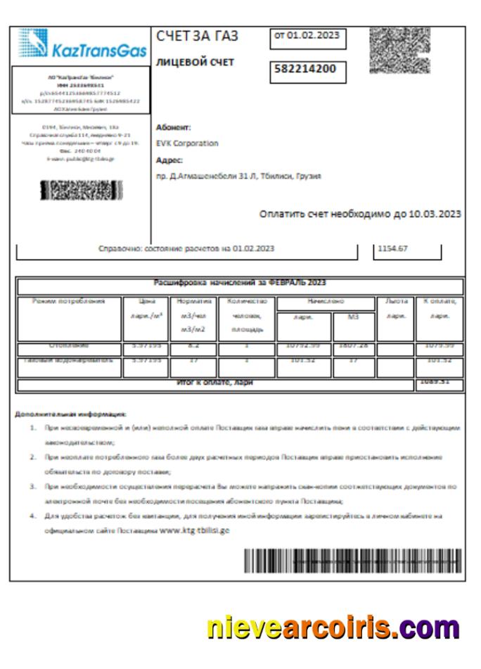 KazTransGas Utility Business Bill, SSCR Photolook
