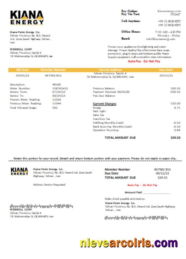 Kiana Petro Energy Co Utility Business Bill, SCR Photolook