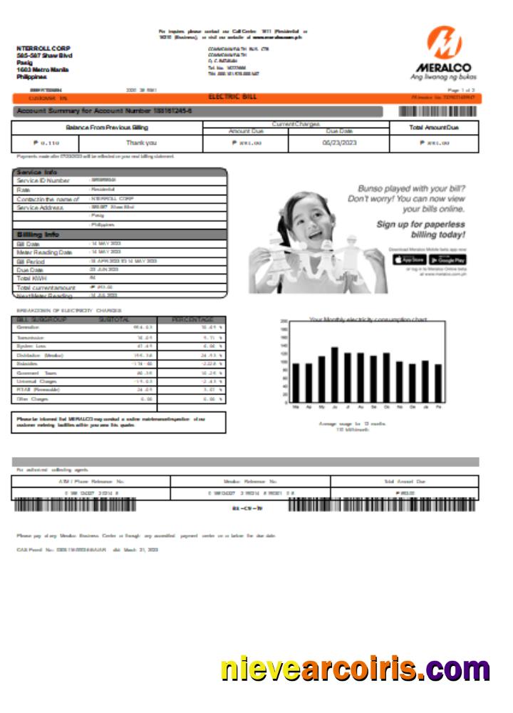 Meralco Philippines Electricity Utility Business Bill, SCR Preview