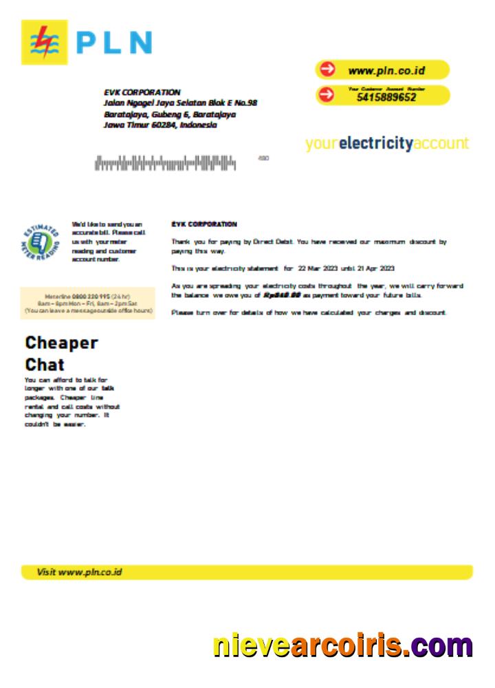 PLN Electricity Utility Business Bill, SCR Preview