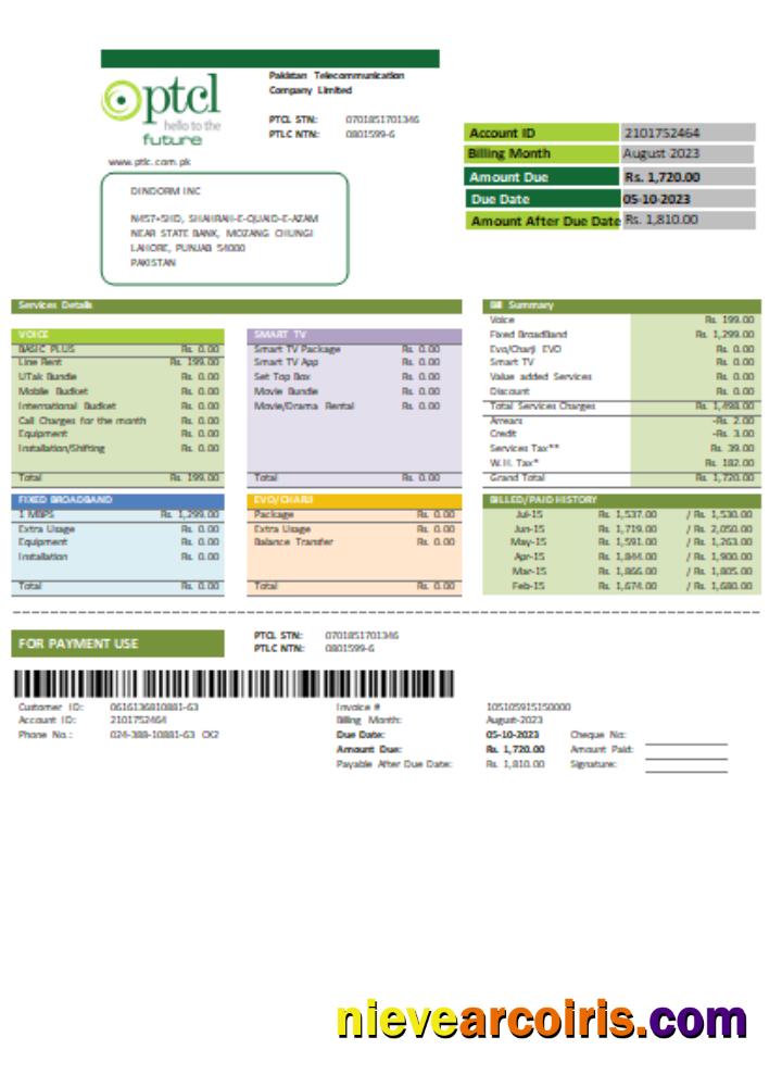 PTCL Utility Business Bill, SCR Preview