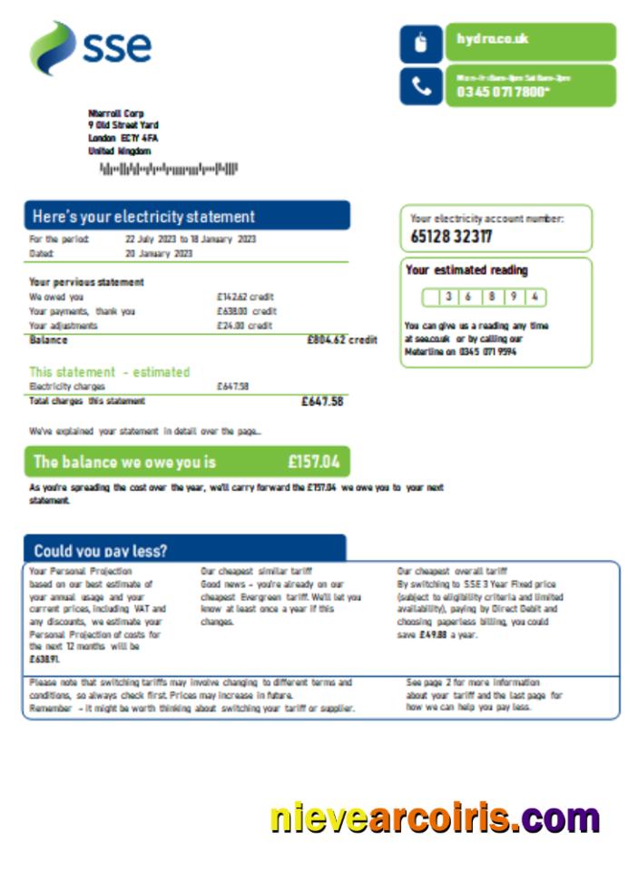 SSE Energy Utility Business Bill, SCR Preview