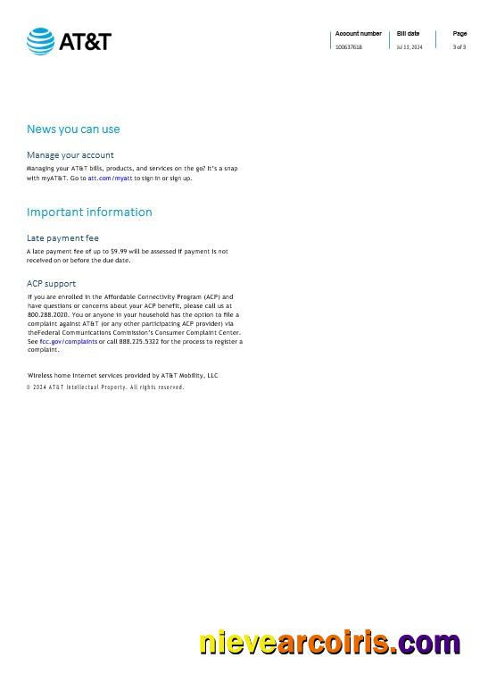 Realistic Saint Lucia Internet Business Utility Bill Word And PDF Template, 3 Page