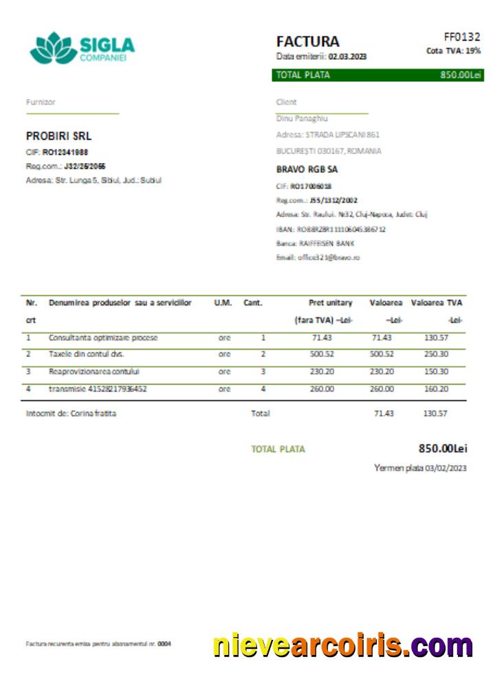 Sigla Companiei Utility Business Bill, SCR Photolook