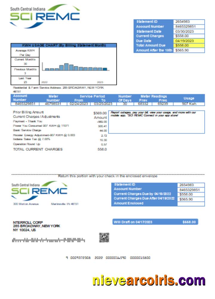 South Central Indiana REMC Utility Business Bill, SCR Preview