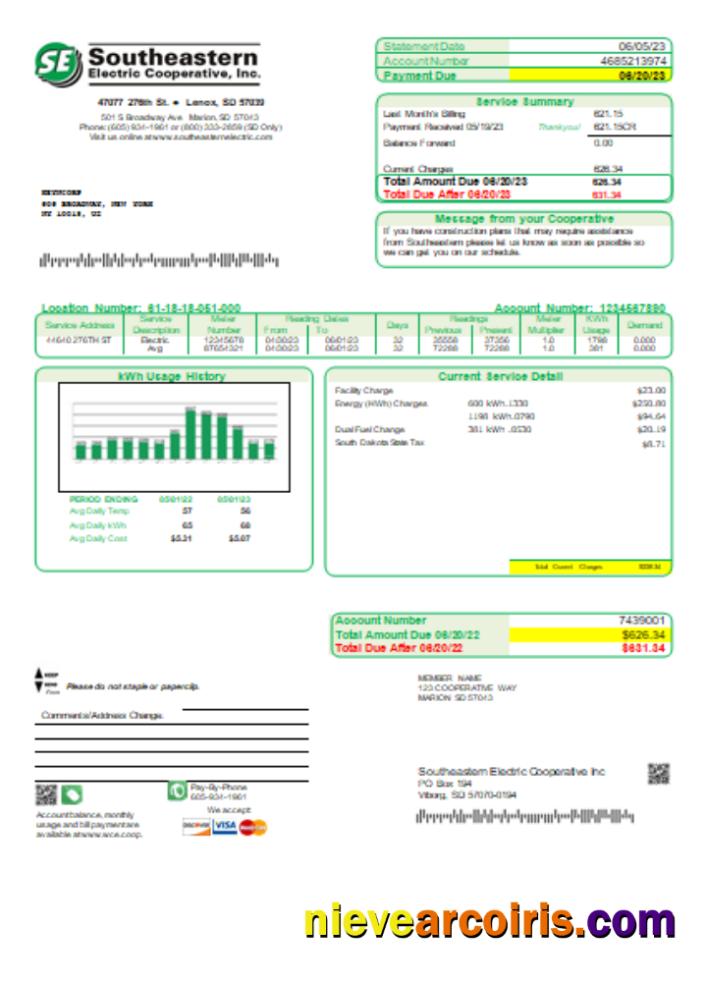 Southeastern Electric Cooperative, Inc. Utility Business Bill, SCR Preview
