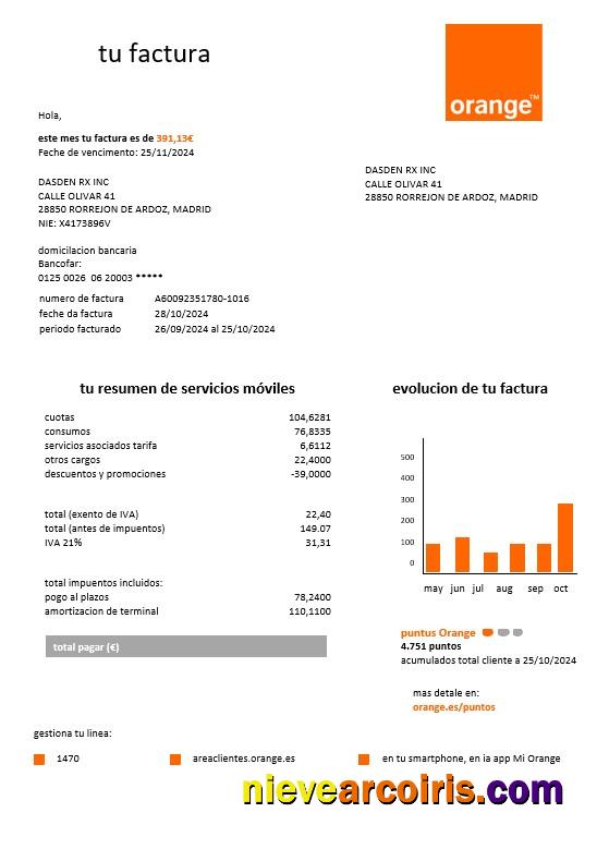 Premium Spain Orange Easy Fillable Business Utility Bill Template In Word And PDF Formats