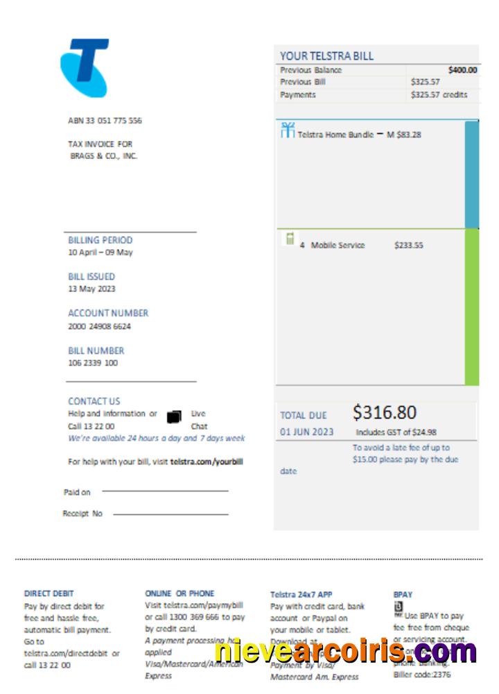 Telstra Group Limited Telecommunications Utility Business Bill, SCR Photolook