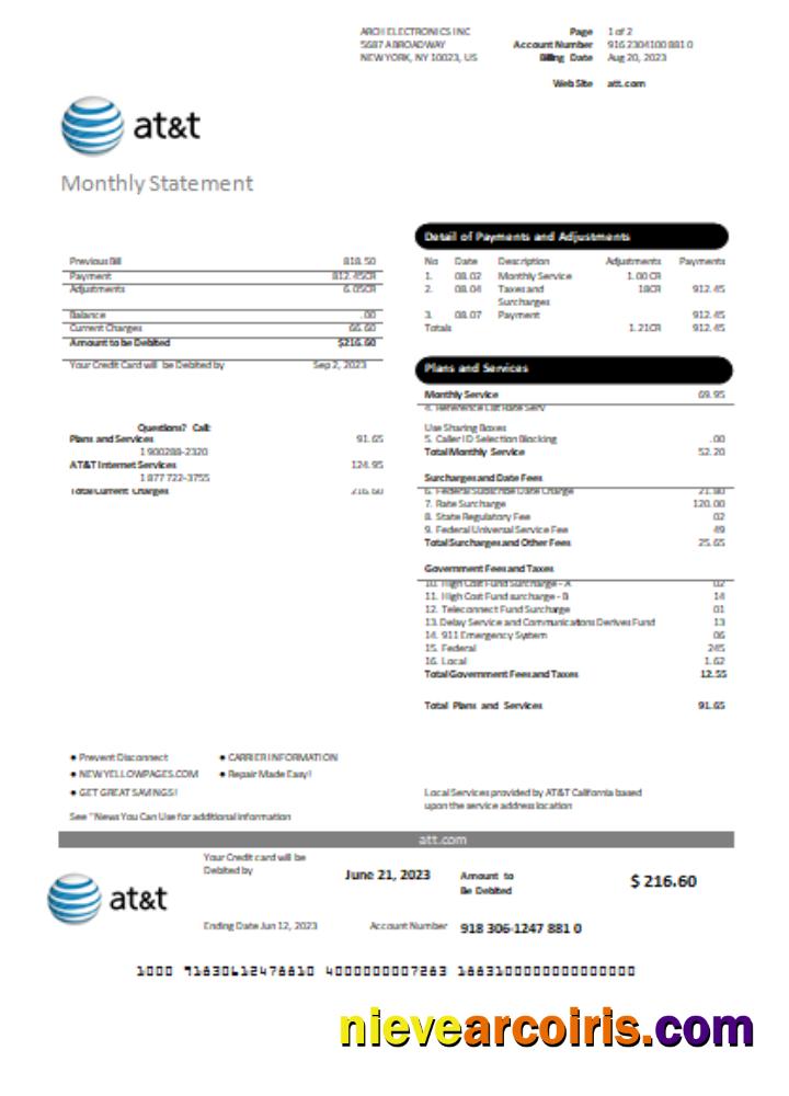 Texas AT&T Telecommunications Utility Business Bill, Page 1, SCR Preview