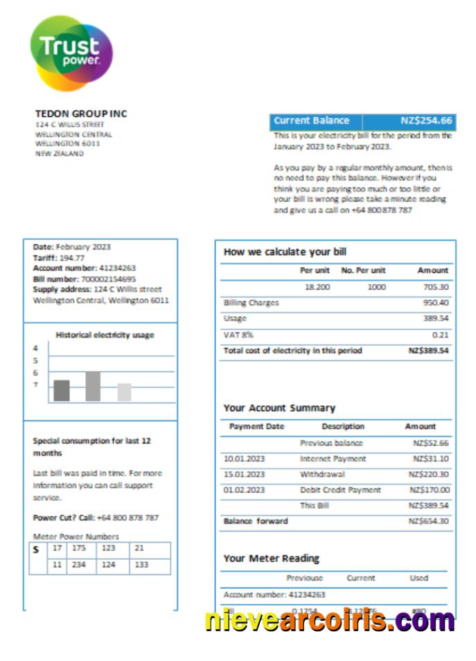 Trustpower Utility Business Bill SCR Photolook