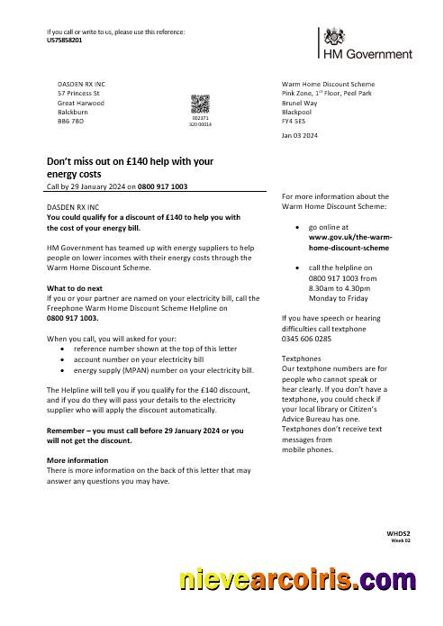 Realistic United Kingdom HM Government Warm Home Energy Business Utility Bill Template In Word And PDF Formats