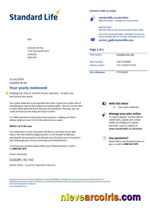 Premium United Kingdom Standard Life Business Utility Bill Template In Word And PDF Formats