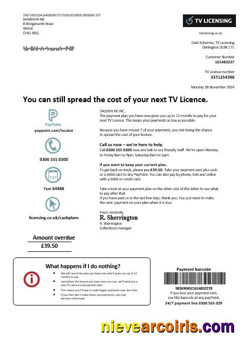 Professional United Kingdom TV Licensing Business Utility Bill Template In Word And PDF Formats