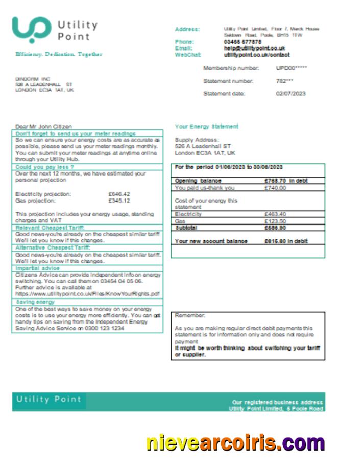Utility Point Utility Business Bill, SCR Preview