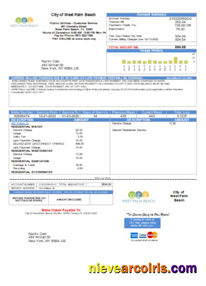 West Palm Beach Pub Utilities Utility Business Bill SCR Preview