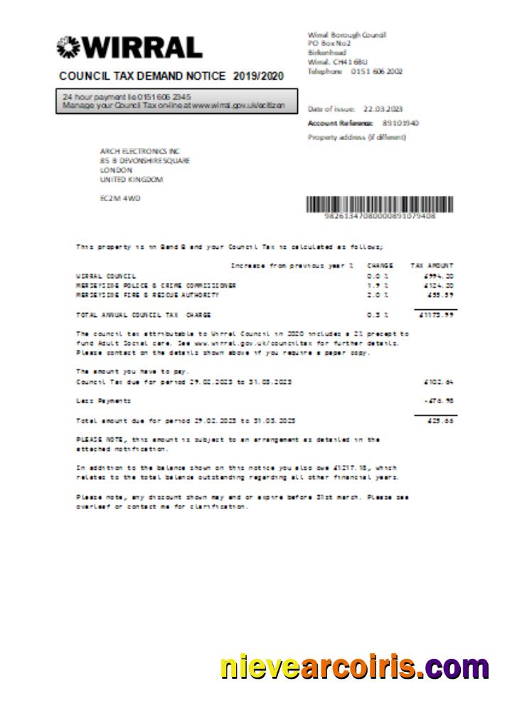 Wirral Council Tax Business Bill, SCR Preview