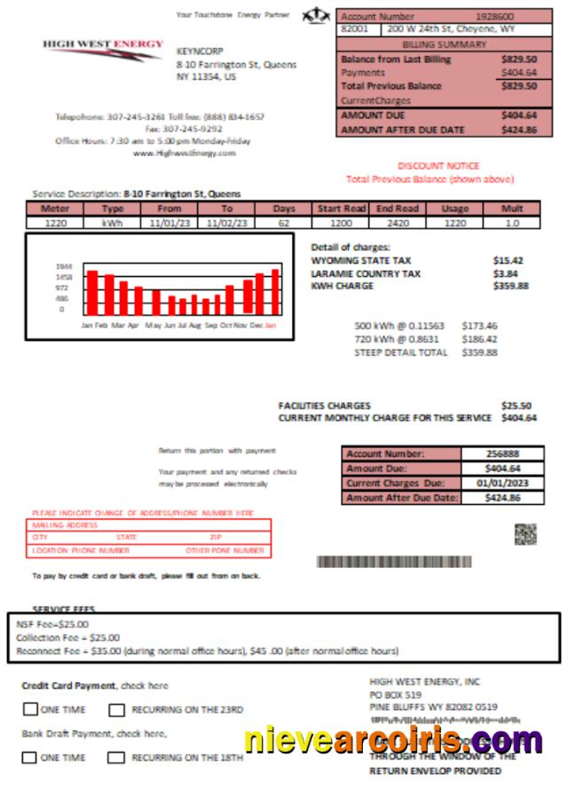 Wyoming High West Energy Utility Business Bill, Page 1 SCR Preview