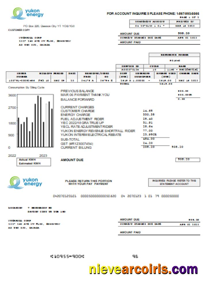 Yukon Energy Utility Business Bill, SCR Photolook