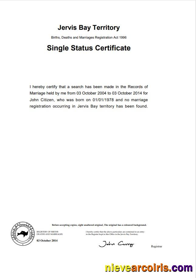Premium Australia Jervis Bay Territory Divorce Certificate Template In Word Format