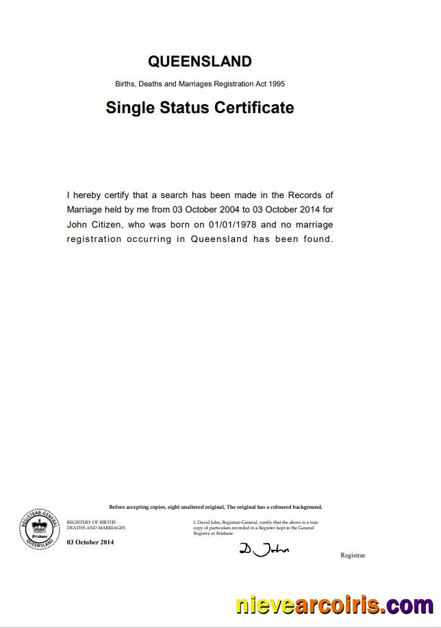 Professional Australia Queensland Divorce Certificate Template In Word
