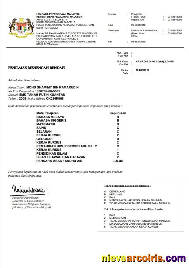 Editable Malaysia Ministry Of Education Certificate Template In Word And PDF Format
