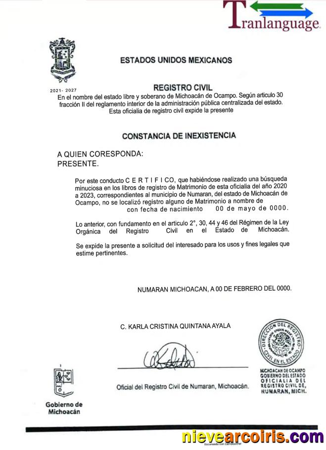 Mexico SAT Certificate Template