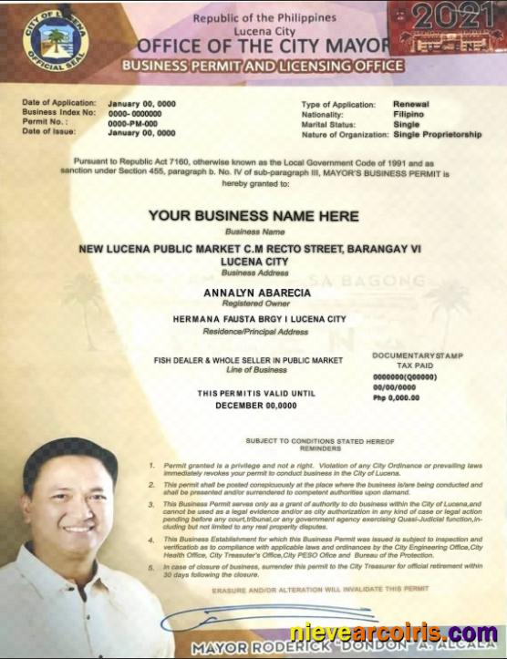 Professional Philippines City Of Lucena Private Entrepreneur Certificate Template In PSD Format