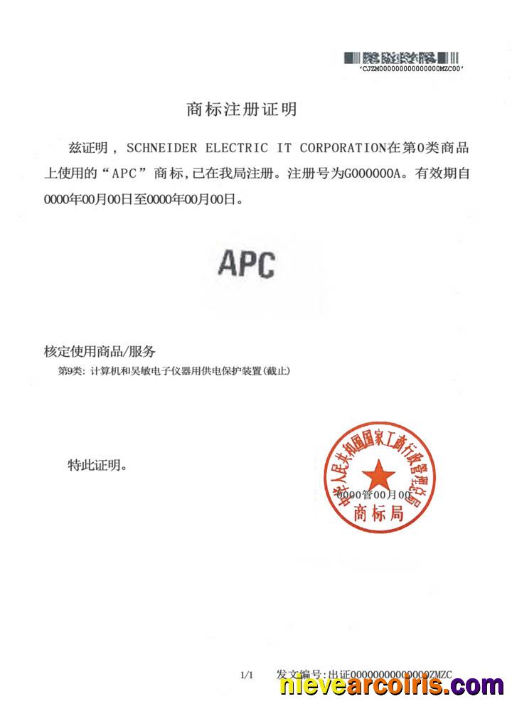 Trademark Registration Certificate Template