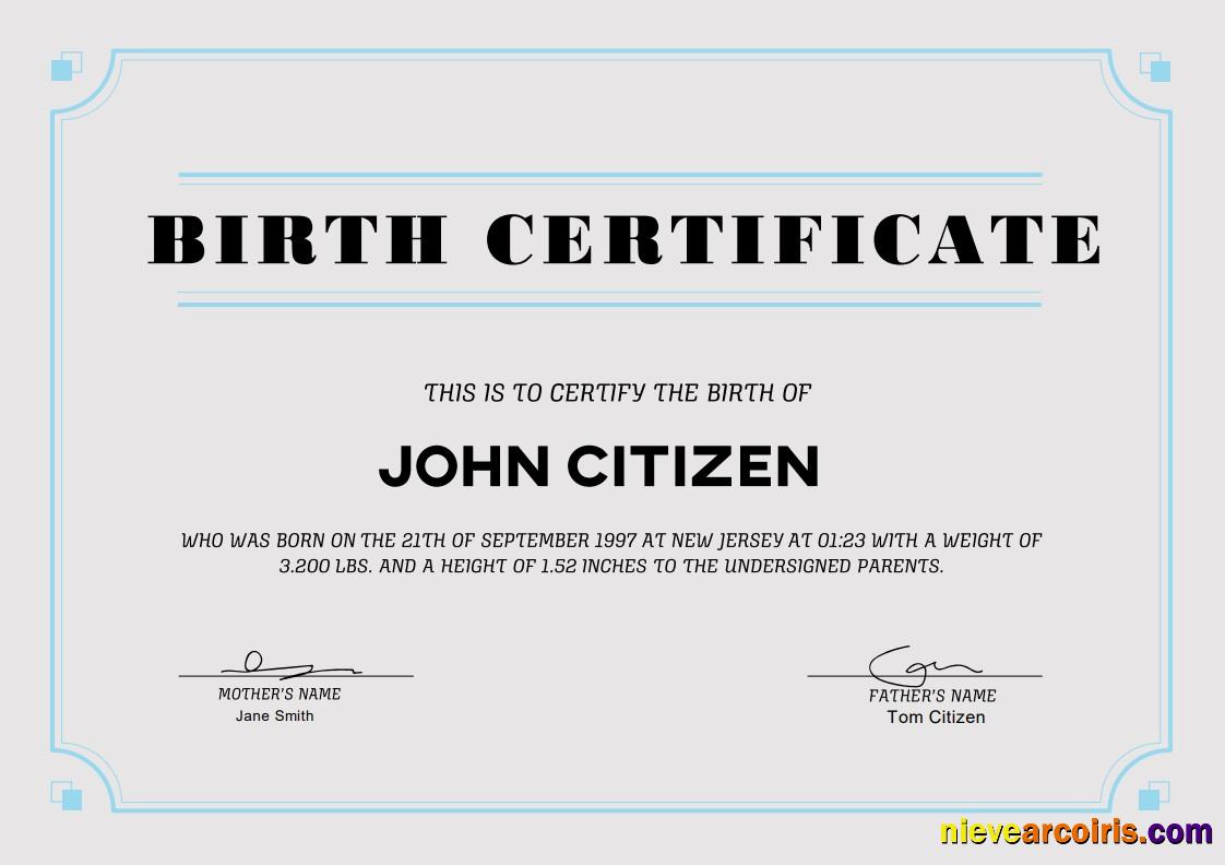 Professional USA Birth Certificate Template In Word And PDF Format