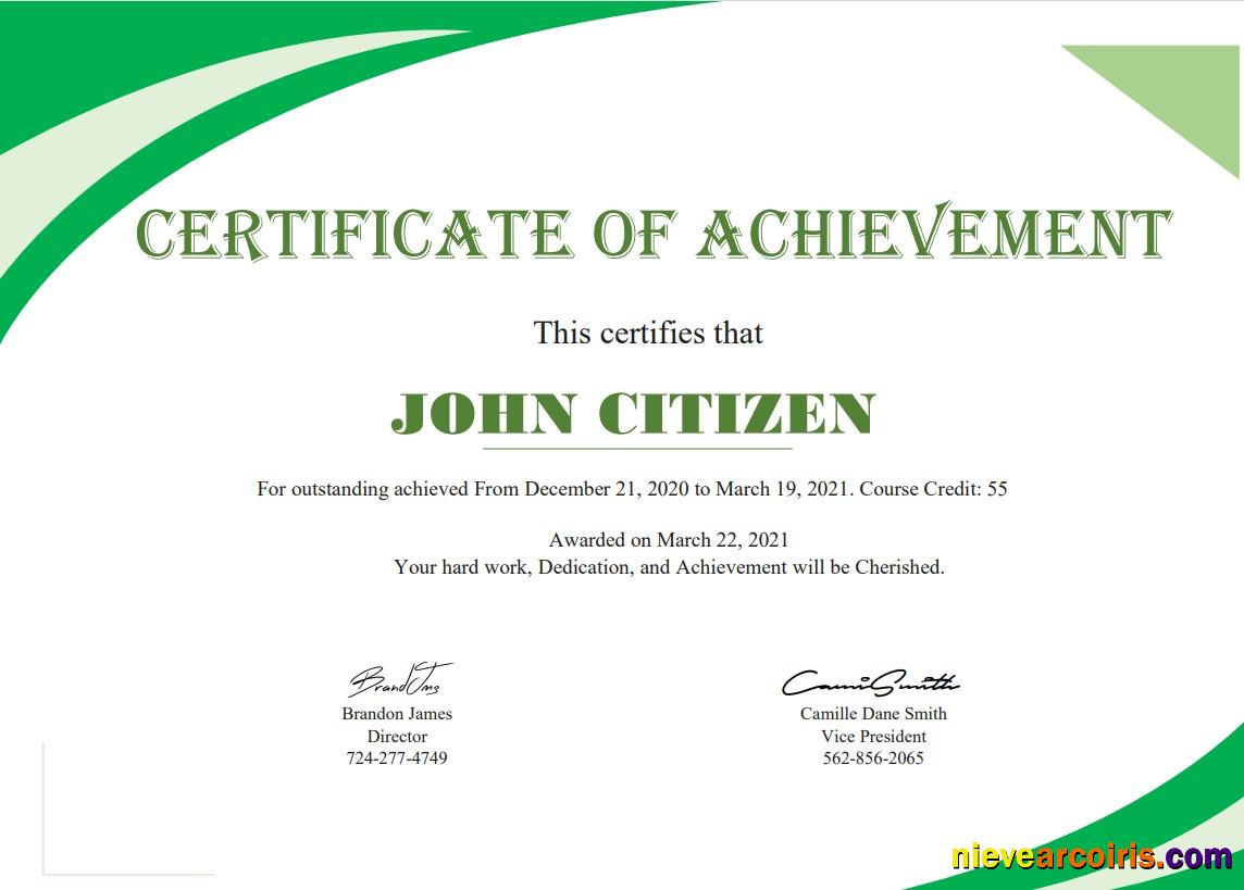 Premium USA Certificate Of Achievement Template In Word And PDF Format