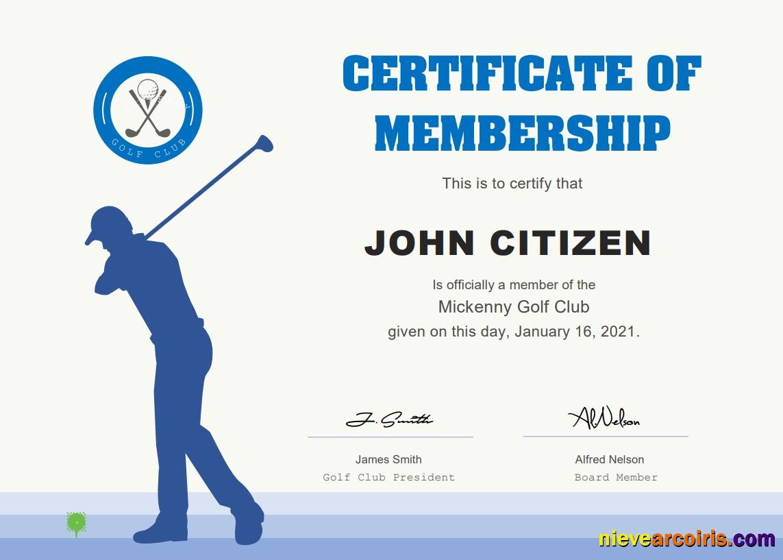USA Golf Club Membership Cert Preview