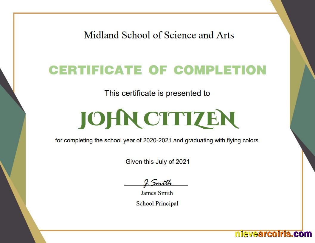 Premium USA Graduation Certificate Template In Word And PDF Format