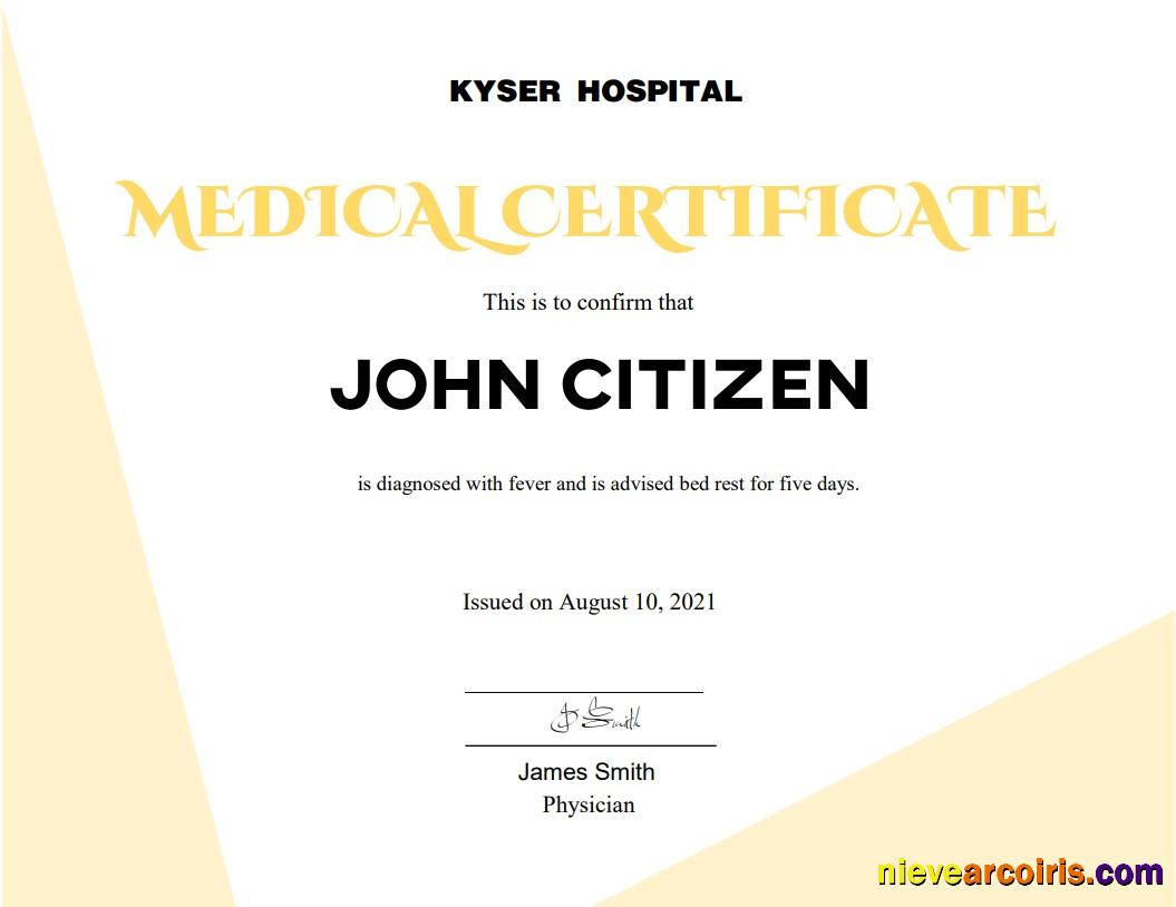 USA Medical Cert Version 2 Sample